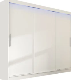 Liukuovivaatekaappi Nomla ASTON / DASTO II, LED-valaistuksella, 250x215cm