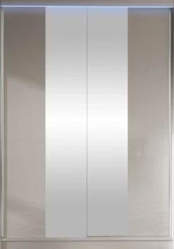 Liukuovivaatekaappi Nomla LINO II, LED-valaistuksella, peilillä, 120x200cm