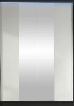 Liukuovivaatekaappi Nomla LINO II, LED-valaistuksella, peilillä, 120x200cm