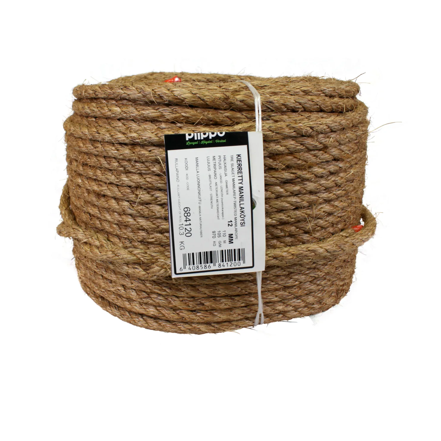 Manillakieppi Piippo kierretty 12mm x 110m