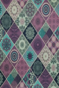 Matto Linento Valencia, 160x230cm, violetti/turkoosi