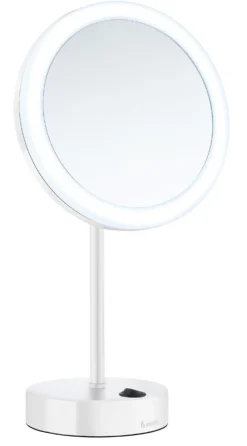Meikkipeili Smedbo Outline Dual light FK484EWP pyöreä paristokäyttöisellä valolla valkoinen