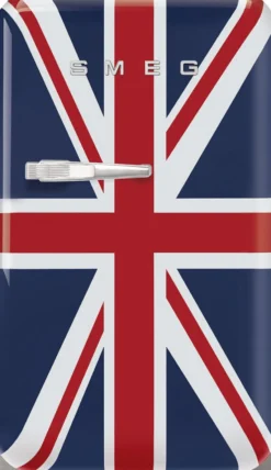 Minijääkaappi Smeg Retro FAB5RDUJ5 Union Jack oikea, 40cm, 34 l, sininen