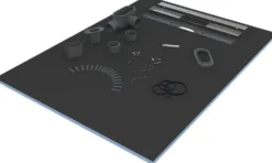 Märkätilalevy lattiaan lineaarisella kaivolla Tycroc STL150 1500x1000x30 mm