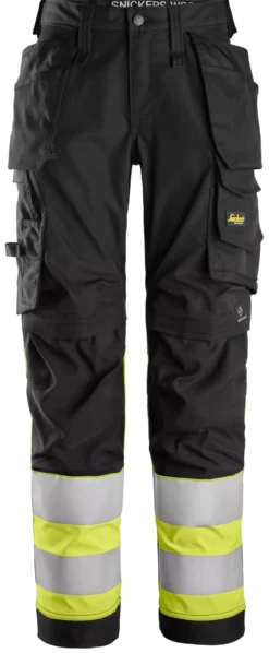 Naisten riipputaskuhousut Snickers Workwear 6734 High-Vis lk 1