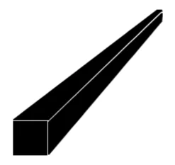 Neliötanko teräs 10x10 mm S235JR pituus 6 m