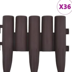 Nurmikonreunukset 36kpl 10m ruskea