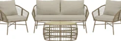 Oleskeluryhmä Venture Home Lipari, 4-istuttava, ruskea/beige