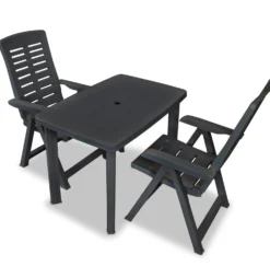 3-osainen bistrosarja muovi antrasiitti