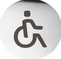 Ovikyltti Inva-WC Bemeta Home, ympyrä, kiillotettu teräs