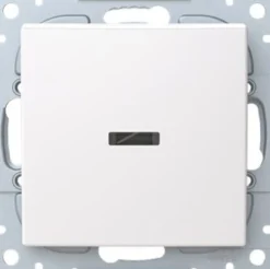 Painike Abb Saga 6, 1-osainen, uppoasennus, 10A, 250V, IP21, URJ, 2X, valkoinen