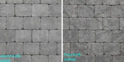 Pihakivi Benders Labyrint/Troja Antik Puolikivi 105x140x50 mm grafiitti