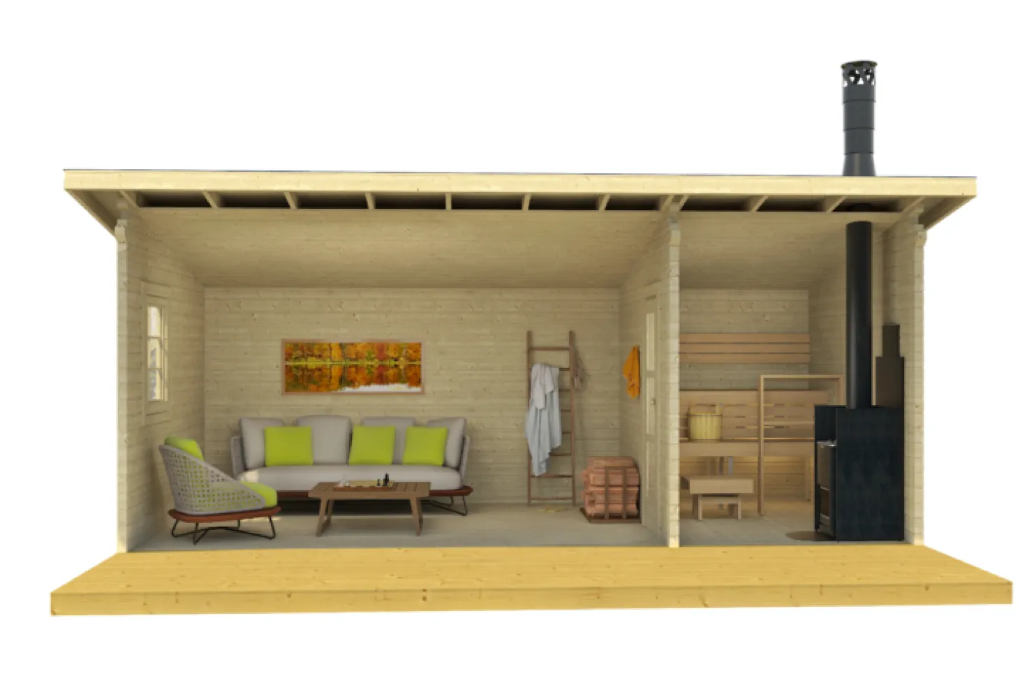Pihasauna Tene Moderni 26, 16m²