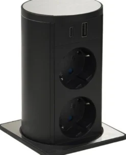 Pistorasia Limente Lift neliö USB, tasoon upotettava, IP54