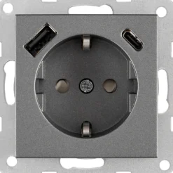 Pistorasia 1-osainen Tamcontrol Visio S 1x USB-C ja 1x USB-A - eri värejä