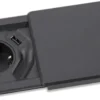 Pistorasiayksikkö Savo Neliö Basic USB-liitännällä musta
