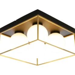Plafondi Aneta Lighting Asto Ø28cm musta/kulta