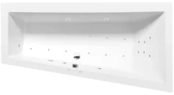 Poreamme Interia Andra Attraction Hydro-Air, 1700x900x450mm, oikea, 258l, valkoinen