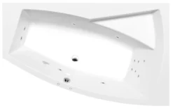 Poreamme Interia Evia Attraction Hydro, 1700x1000x470mm, oikea, 255l, valkoinen