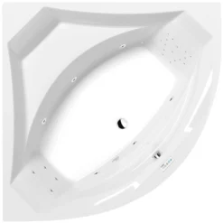 Poreamme Interia Rosana Highline Hydro, 1400x1400x490mm, 290l, valkoinen