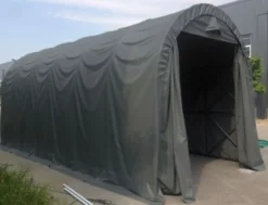 Pressutalli Prohall XXL 4,5x9m oviaukko 4.3x2.88m 500g/m2 harmaa