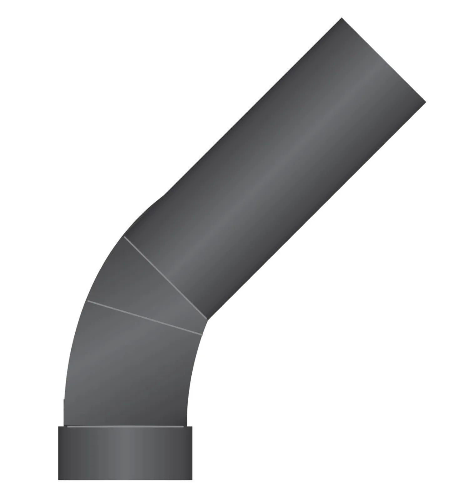 Puukiukaan 45-asteen poistoputki/hormi IKI Kiuas
