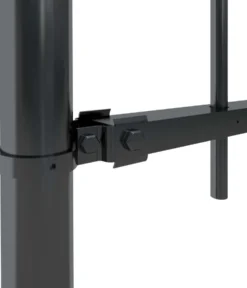 Puutarha-aita keihäskärjillä 8.5x1m teräs musta