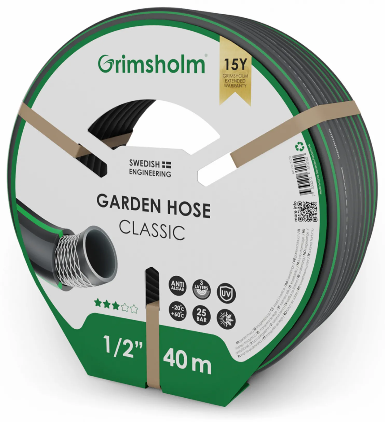 Puutarhaletku Grimsholm Classic 1/2"