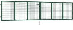 Puutarhan verkkoportti teräs 400x125cm vihreä