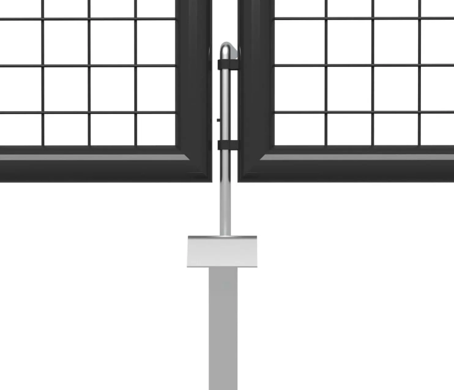 Puutarhaportti teräs 350x100cm antrasiitti