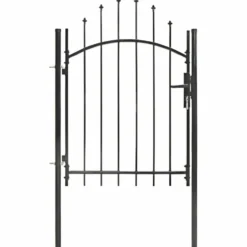 Puutarhaportti teräs 1x1.75m musta