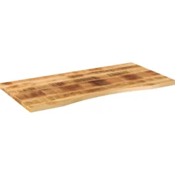Pöytälevy kaarella 110x60x2,5 cm täysi karkea mangopuu (70187)
