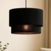 Riippuvalaisin Linento Lighting BK073, ø35cm, E27, max. 40W, IP20, musta