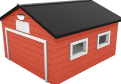 Robottiruohonleikkurin talli AM Robots My Robot Home Compact punainen-valkoinen