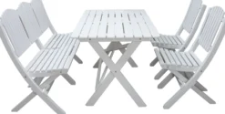 Ruokailuryhmä Baltic Garden Visby 130cm pöytä + 2 tuolia + sohva er värejä