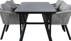 Ruokailuryhmä Venture Home, 160x90cm Virya-pöytä + 4 Virya-tuolia