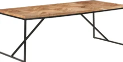 Ruokapöytä 200x90x76 cm täysi akaasia- ja mangopuu