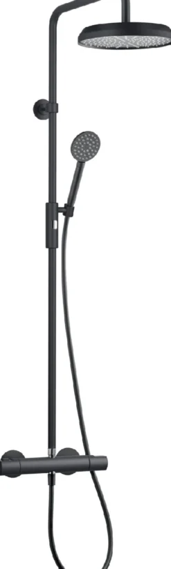 Sadesuihkusetti Tapwell ARM5200 Matte Black, termostaattihanalla, suihkupää ⌀253mm, matta musta