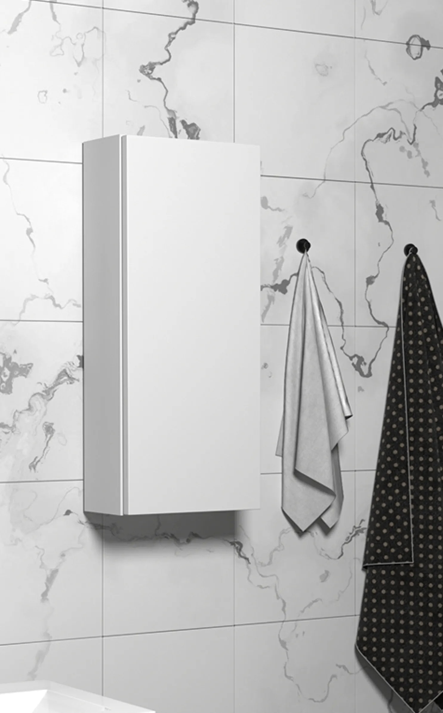 Seinäkaappi Otsoson 300 300x705x120mm valkoinen sileä