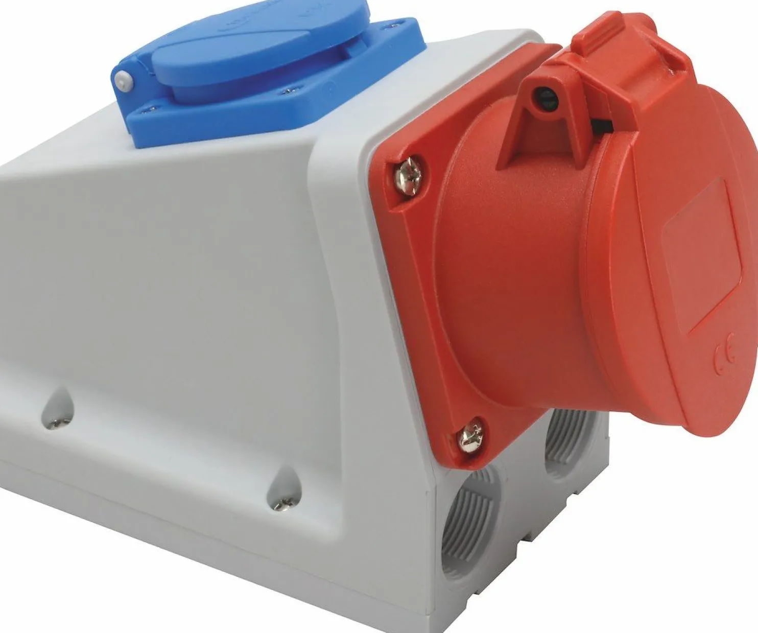 Seinäpistorasia Malmbergs, 16A, 3+N+PE, 6H, 400V, IP44, Schuko