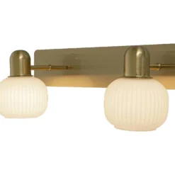 Seinävalaisin Aneta Lighting Messina IP44 2-osainen mattamessinki