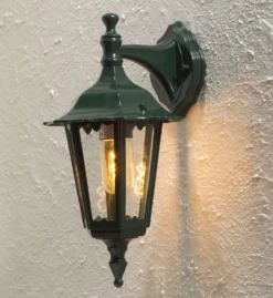 Seinävalaisin Konstsmide Firenze 7231-600 220x240x390 mm alasuunta pieni vihreä