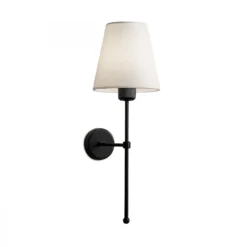 Seinävalaisin Linento Lighting 241966, ø13cm, E27, max. 40W, IP20, kerma/musta