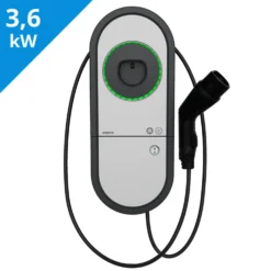 Sähköauton latausasema Ensto One EVH, Type2, 3.6kW(1x16A), 5m kaapeli, RCBO vikavirtakatkaisija ylivirtasuojalla