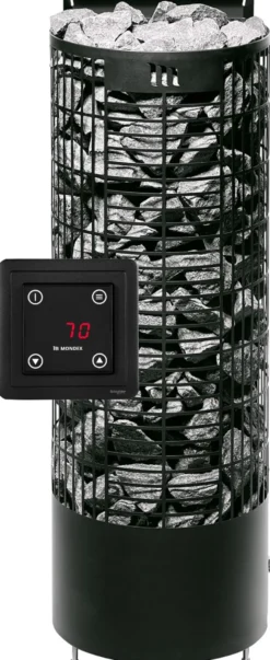 Sähkökiuas Mondex Kalla E2 6,6 kW 6-9 m³ erillinen ohjaus musta