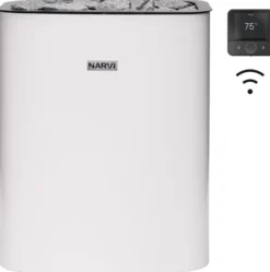 Sähkökiuas Narvi NC Electric Flow Wifi, erillinen ohjaus, eri vaihtoehtoja