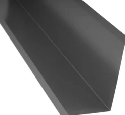 Sivupelti Keraplast, 75+115x3000mm, 90°, musta RR33 + täytepala