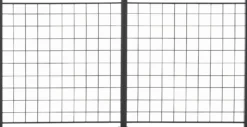 Säleikköpaneeli Hortus 2 kpl 100x100cm sis, 3 tolppaa musta