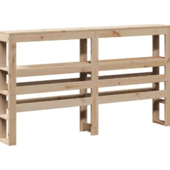 Sängynpääty hyllyillä 160 cm täysi mänty (50878)