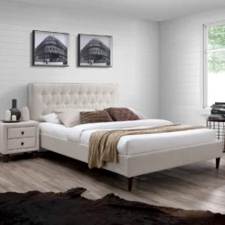 Sängynrunko Home4You Emilia 160x200cm, beige